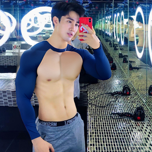 夏季健身运动大肩背心男透气宽松训练长袖T恤速干坎肩短袖T恤上衣