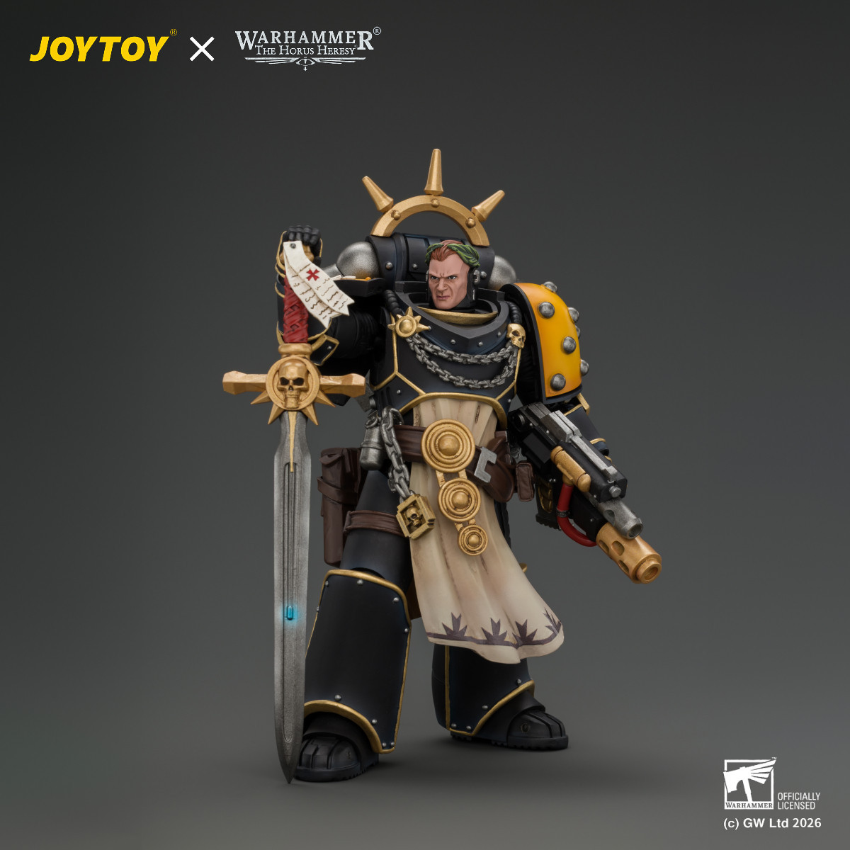 JOYTOY暗源战锤荷鲁斯之子 帝国之拳 冠军执政官  1/18 模型手办
