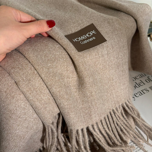 自留款！新款百搭纯色仿羊绒围巾