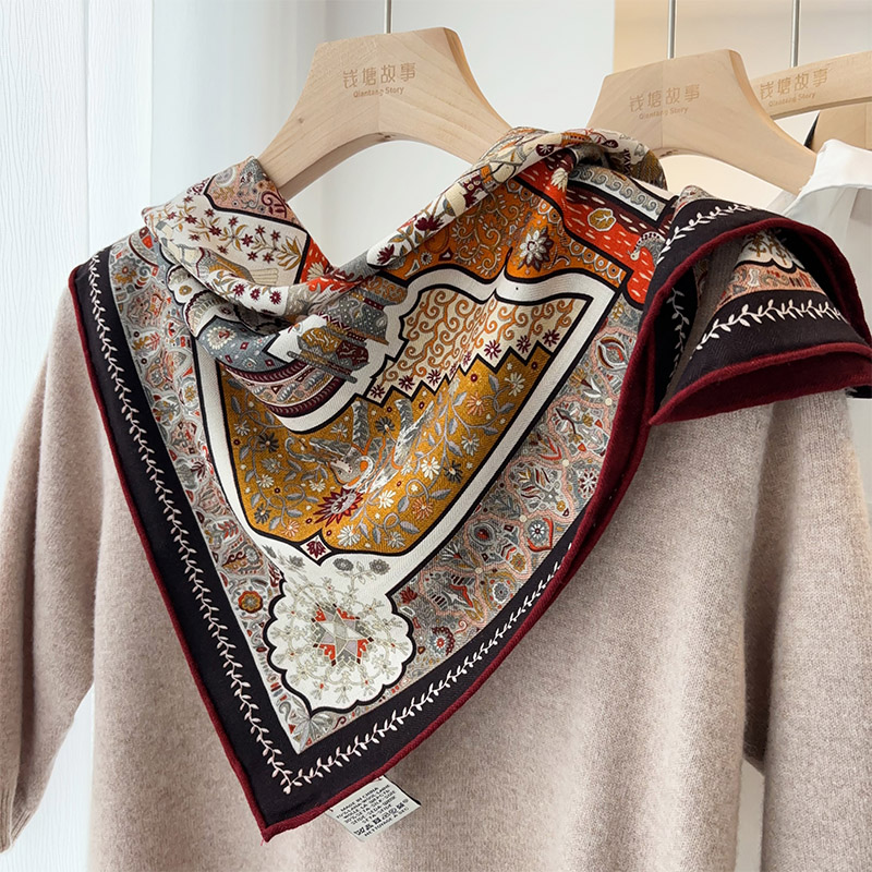 雅致波斯风！优雅丝毛围巾女冬季