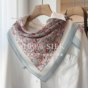 微风摇曳丨温柔风！新款双绉真丝丝巾女夏桑蚕丝围巾百搭装饰领巾