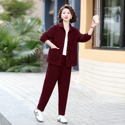 2025春秋新款妈妈装套装