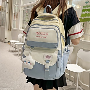 高中生书包初中女生高颜值小众ins日系可爱双肩包校园背包大容量