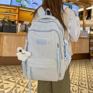 书包初中生女2026新款双肩包大学生通勤电脑高颜值尼龙背包男高中