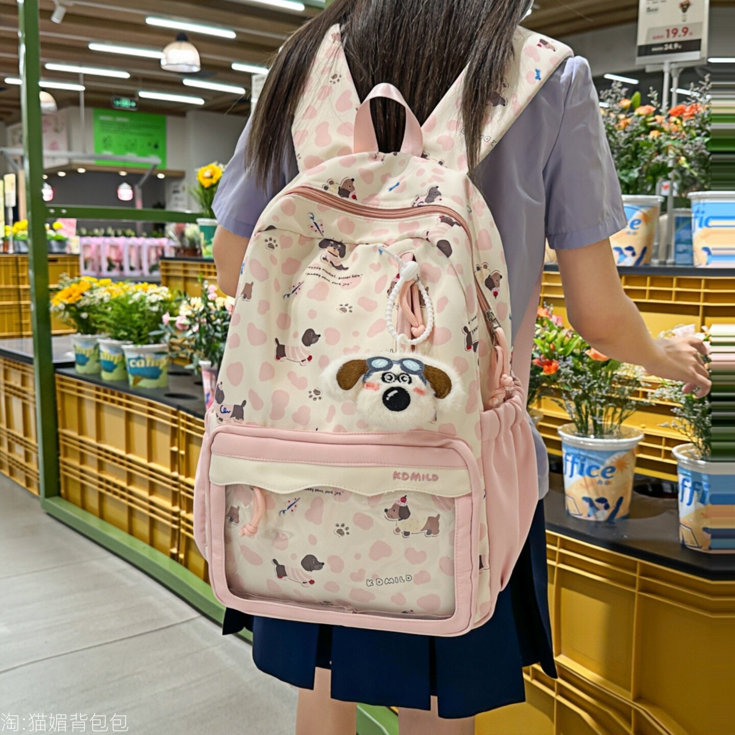 中学生书包初中女生高颜值小众ins风痛包双肩包高中小学生背包潮