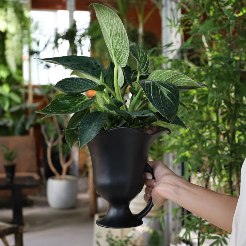 罗马高脚提手花瓶奶壶法式经典高颜值创意陶瓷花器中古风轻奢摆件,鲜花速递/花卉仿真/绿植园艺,花盆,淘宝优惠券,粉丝福利购,淘宝优惠卷