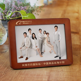 圆角相框摆台实木定制刻字商务照片框木质像框7寸8寸6 A4创意礼品
