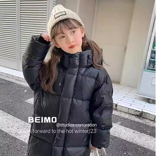 中长款儿童羽绒服童装男童女童面包服加厚冬装保暖白鸭绒宽松外套