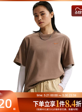 盛世长运nike耐克夏季女子运动休闲圆领短袖T恤IR7589-214