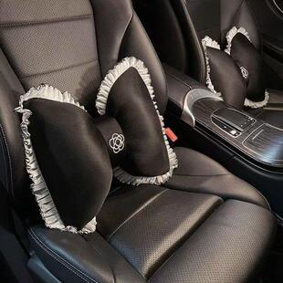 车载腰靠创意山棉麻材质柔软舒适靠枕舒适车内装 饰品大全