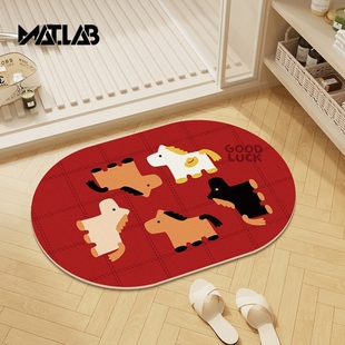 马年地垫浴室吸水地垫厕所垫硅藻泥脚垫地毯卫浴吸水卫生间速干垫