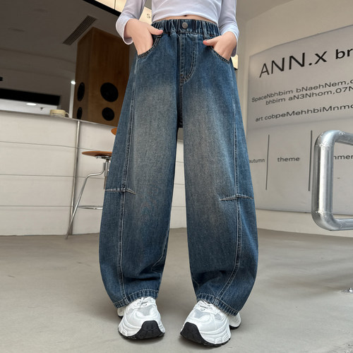 女童牛仔裤儿童裤子秋冬