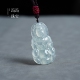 冯冯珠宝天然老坑冰种翡翠观音吊坠缅甸玉挂件起光起莹雪花棉大件