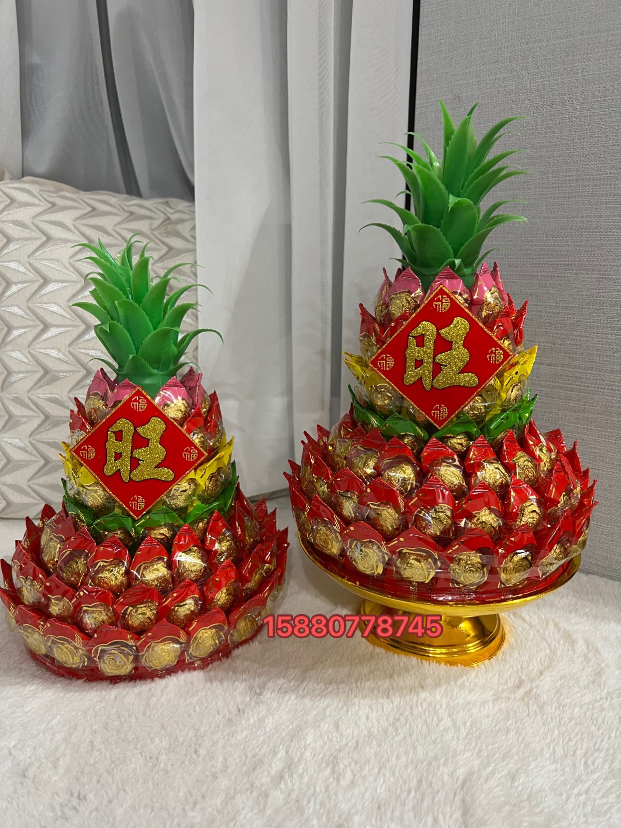 莲花菠萝糖塔供佛拜佛寺庙法会初潮汕闽南一十五手工旺来糖塔贡品