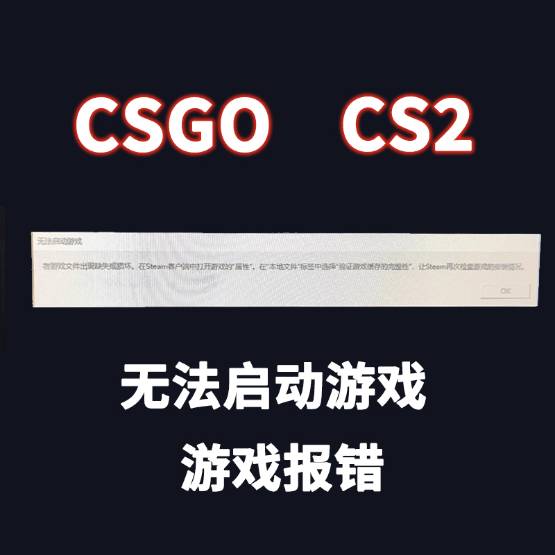 csgo无法启动CS2进不去游戏有游戏文件出现缺失或损坏报错修复 电玩/配件/游戏/攻略 STEAM 原图主图