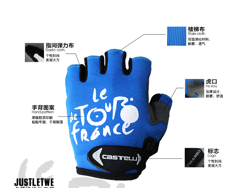 Gants pour vélo mixte - Ref 2240169 Image 3