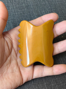 纯黄三角按摩板 刮痧点穴 泗水正品泗滨砭石点穴按摩头部经络