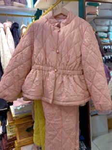 曼宅家俱乐部新款女冬季加厚轻羽绒长袖长裤家居服套装可外穿休闲