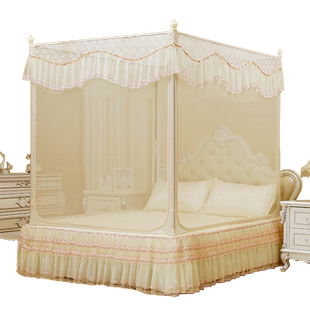 防摔蚊帐蒙古包坐床式1.2米2米1.5m1.8m床家用免安装公主风纹账