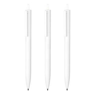 天卓雪胖子大容量中性笔速干巨耐写0.5子弹头1支顶3支学生白色按动水笔书写1200m办公简约按压式签字笔12支装