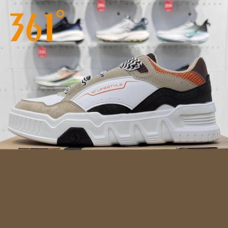 361度男鞋运动鞋2025冬季新款轻便休闲鞋紫百搭厚底防滑板鞋