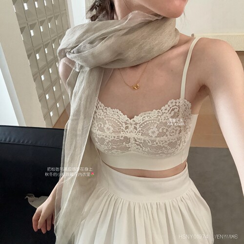 FAFA韩系蕾丝美背抹胸文胸收副乳