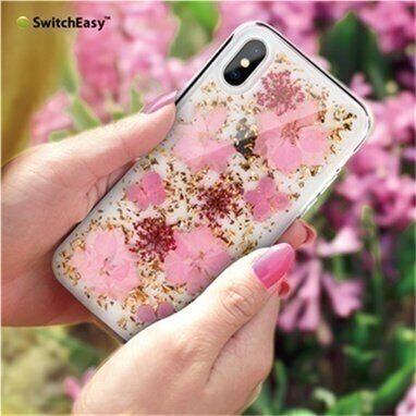 switcheasy 苹果X手机壳新款iPhoneX玫瑰金箔贝克透明时尚防摔套