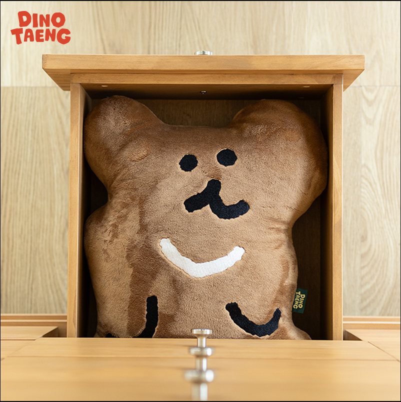韩国DINOTAENG柿子椒熊Bobo抱枕靠枕玩偶毛绒公仔节日礼物快闪店