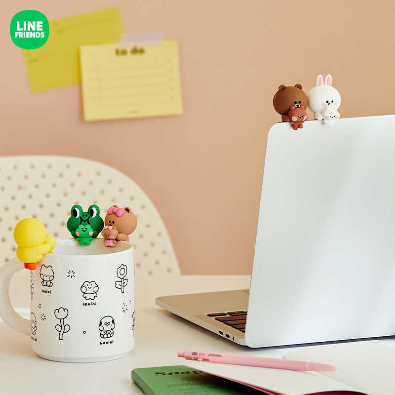 LINEFRIENDS可爱杯挂公仔马克杯