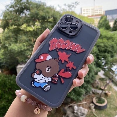 LINE布朗熊iPhone13卡通手机壳