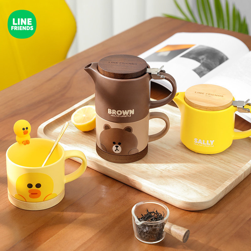 LINE FRIENDS轻奢陶瓷茶壶套装家用泡茶杯子大容量功夫茶具单壶