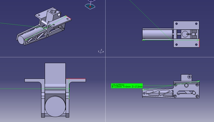 无人机前起可伸缩落架3D模型