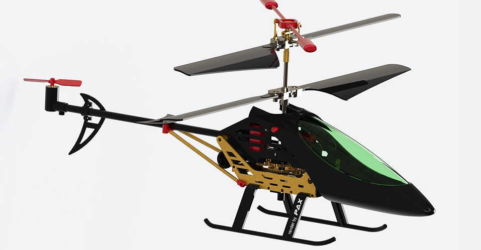 直升机cgpdesign academy 玩具直升飞机3d模型