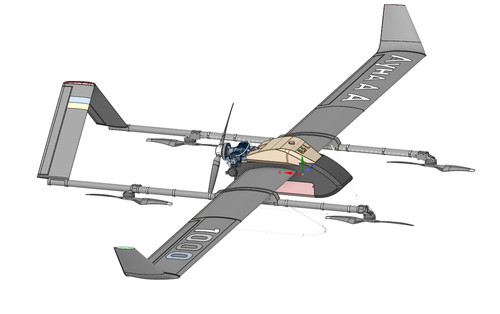 混合翼evtol 翼展4.4米3d数模图