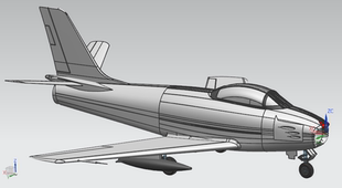 无人机F86佩刀3D模型