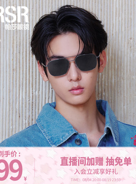 时尚大框复古飞行员双梁男士墨镜