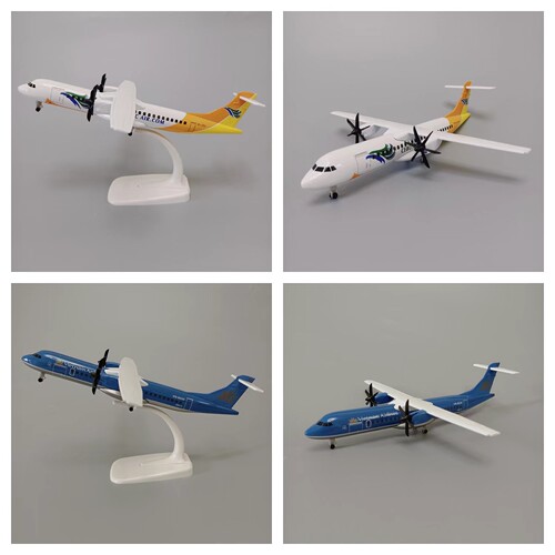 20cm越南航空/菲律宾ATR合金真飞机模型金属航模 带轮子/螺旋桨