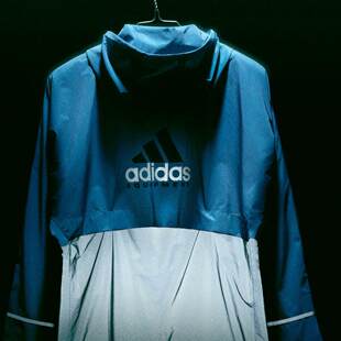 阿迪达斯三叶草反光系列复古运动连帽夹克外套男装 JC8230 JC8228