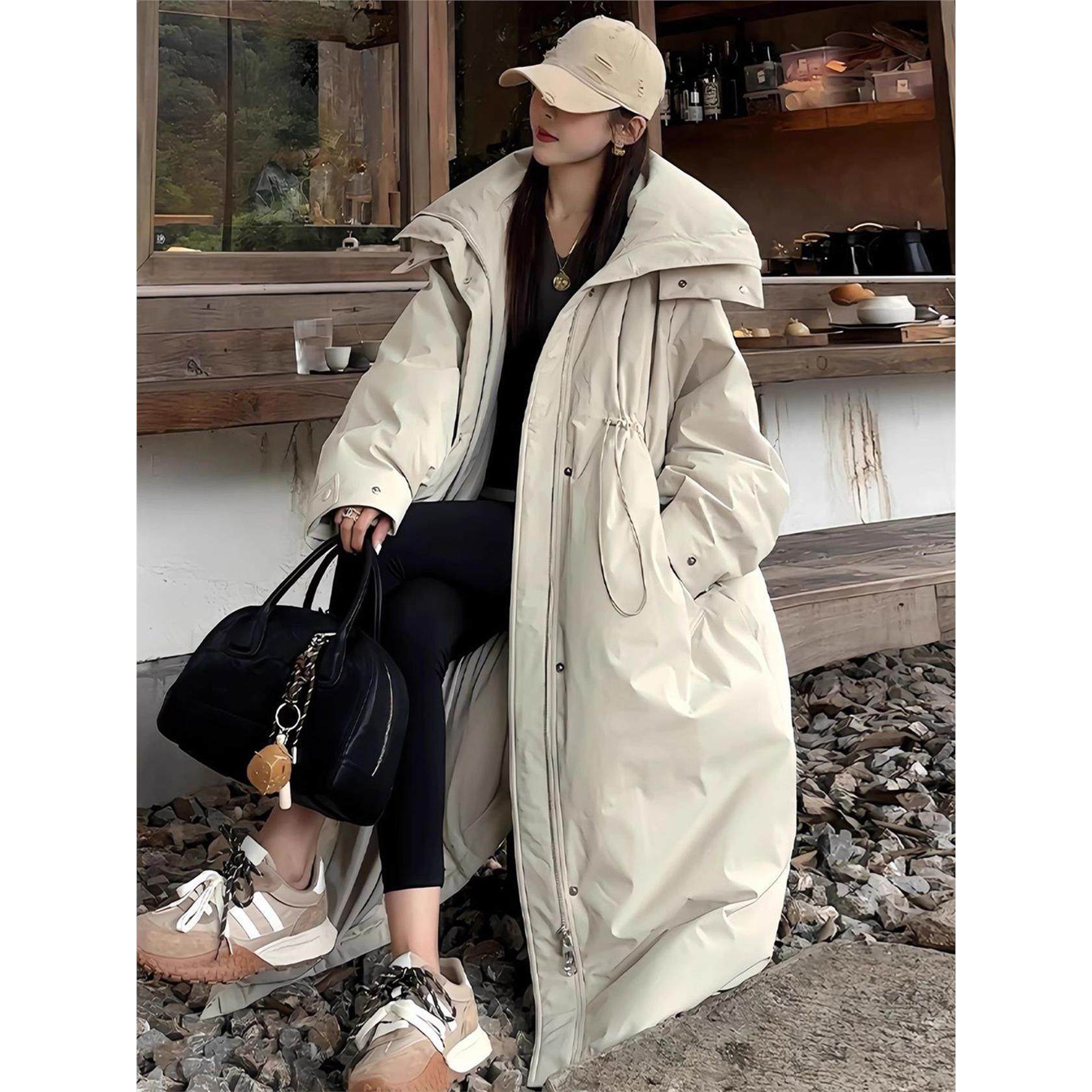 胖mm特大码收腰显瘦长款棉服外套女2025冬季新款加厚保暖连帽棉衣,女装/女士精品,大码棉服,淘宝优惠券,粉丝福利购,淘宝优惠卷