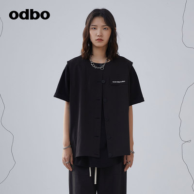 odbo/欧迪比欧单排扣马甲背心