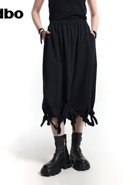 odbo/欧迪比欧半身裙女高级设计感解构拼接原创设计时尚不规则裙