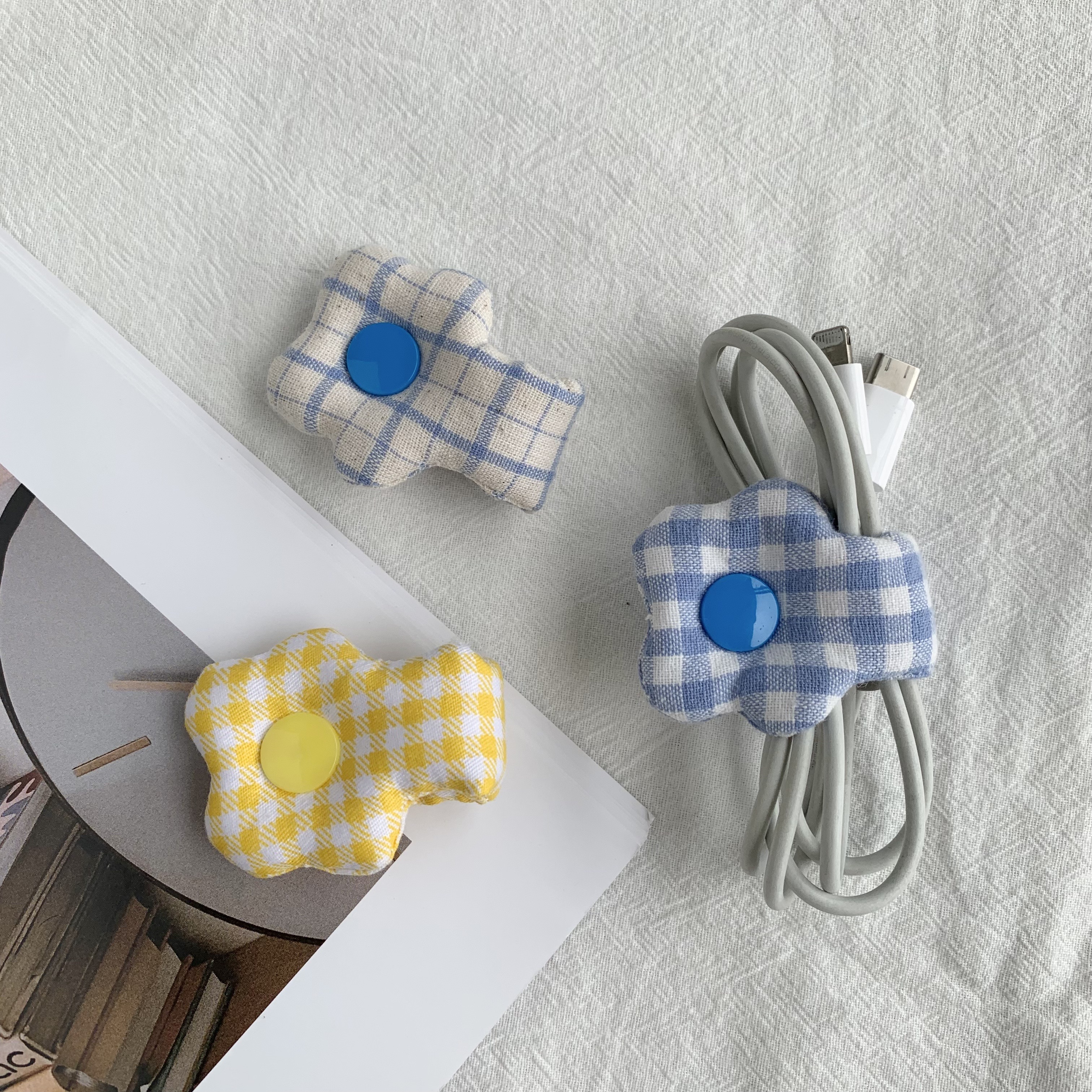 有线耳机收纳扣数据线收纳