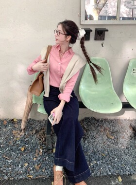 IKOON春新品2025内搭四季亚麻上衣纯色高质量法国麻料衬衫衬衣女