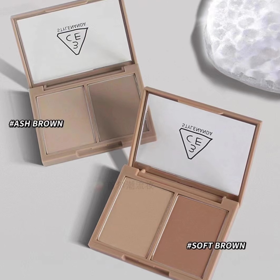 3CE双色自然灰棕色鼻影一体盘