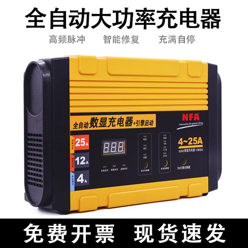 纽福克斯电瓶智能充电器充满自停
