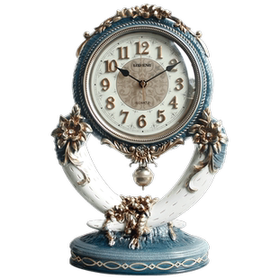 丽盛欧式座钟客厅大号装饰时钟摆钟石英钟表摆件家用创意桌面台钟