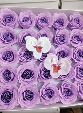 曼塔香皂玫瑰花头永生花礼品