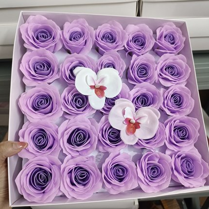 曼塔香皂花仿真玫瑰花盒装永生花礼品手工花束家居装饰礼品