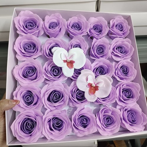 曼塔香皂玫瑰花头永生花礼品