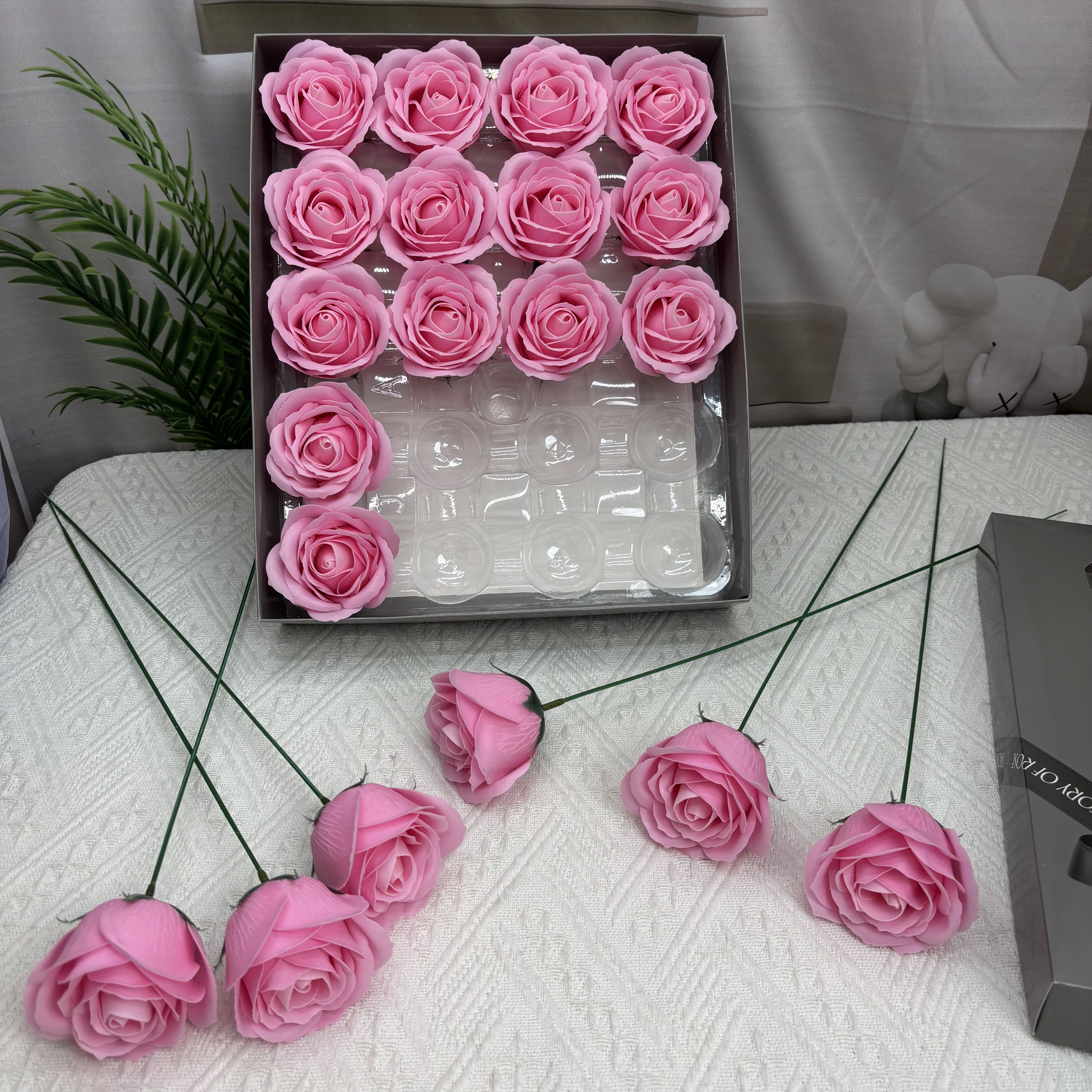超大肥皂玫瑰花香皂花包花束装饰